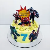 Торт "Супергерои" с фотопечатью