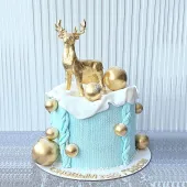 Торт с золотым оленем