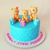 Детский торт "Семья медвежат"