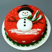 Новогодний торт "Снеговик"