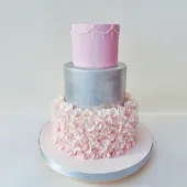 Свадебный торт "Пудровый"