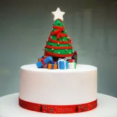 Новогодний торт "Елка и подарочки"